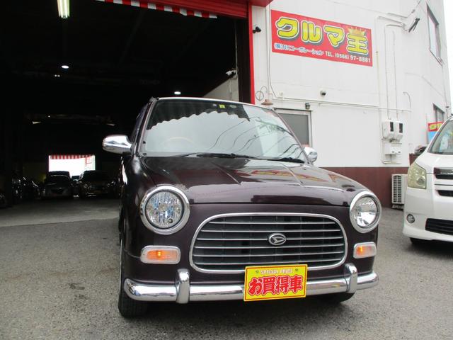 ミラジーノ ジーノ　禁煙車　丸目ライト　ルーフホワイト　リアプライバシースモーク施工　エアバッグ　ウッドコンビハンドル　ドライブレコーダー　キーレス　社外アルミホイール　メッキドアミラー　タイミングベルト交換済み（2枚目）