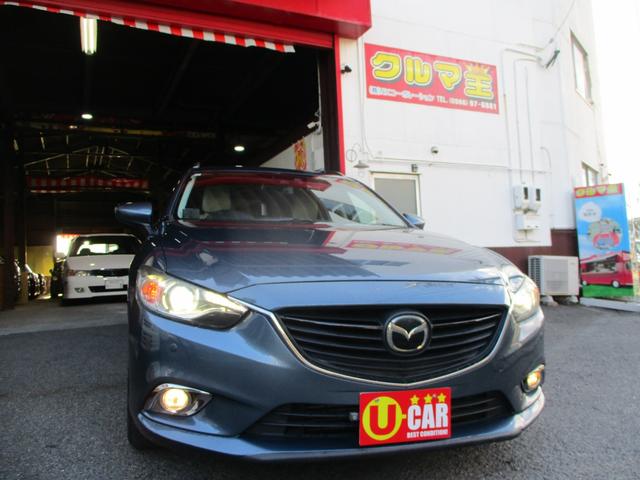 アテンザワゴン ＸＤ　Ｌパッケージ　車検２年　白本革シート　バックカメラ　シートヒーター　パワーシート　ブルートゥース　ナビ　フルセグＴＶ　ＥＴＣ　プッシュスタート　スマートキー　タイミングチェーン式エンジン　ターボ　禁煙車（2枚目）