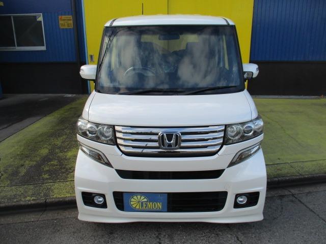 N-BOXカスタム G・Lパッケージ グー故障診断済 車検2年 整備付 保証 禁煙 フルセグ社外HDDナビ DVD Rカメ プッシュスタート スマートキー ETC 両パワースライドドア オートエアコン HID ウインカーミラー AW(9枚目)