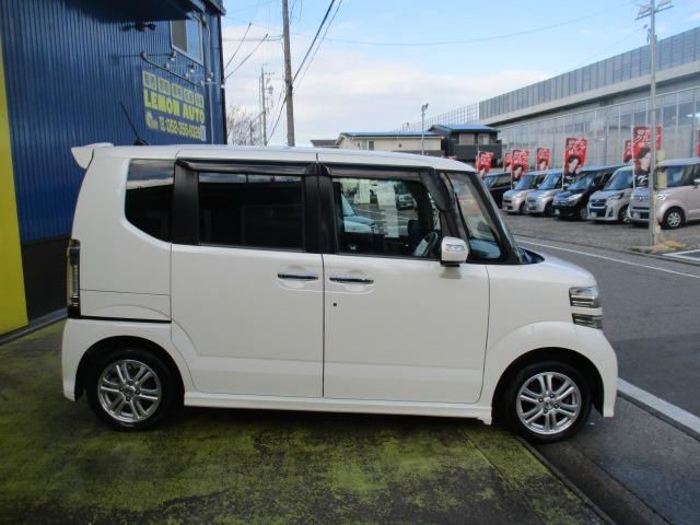 N-BOXカスタム G・Lパッケージ グー故障診断済 車検2年 整備付 保証 禁煙 フルセグ社外HDDナビ DVD Rカメ プッシュスタート スマートキー ETC 両パワースライドドア オートエアコン HID ウインカーミラー AW(11枚目)