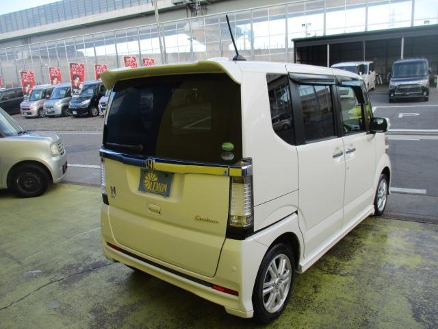 N-BOXカスタム G・Lパッケージ グー故障診断済 車検2年 整備付 保証 禁煙 フルセグ社外HDDナビ DVD Rカメ プッシュスタート スマートキー ETC 両パワースライドドア オートエアコン HID ウインカーミラー AW(12枚目)
