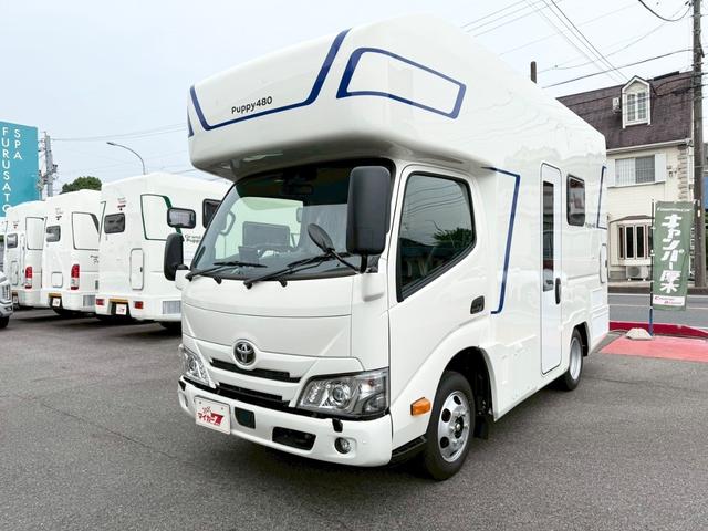 カムロード キャンパー厚木　パピィ４８０ＳＧリチウム　固体リン酸鉄リチウムイオン４１６Ａｈ　家庭用エアコン　ＦＦヒーター　ソーラーパネル７２０Ｗ　走行充電６０Ａ　２０００Ｗインバーター　ＬＥＤヘッドライト　衝突軽減ブレーキ　６速ＡＴ（3枚目）