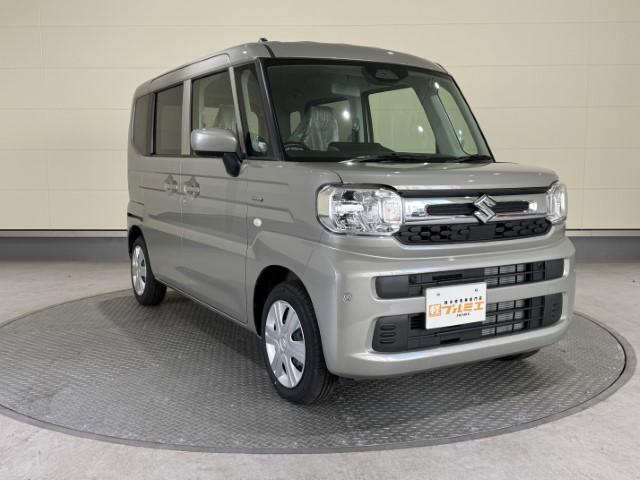 スペーシア ハイブリッドG 届出済未使用車 スズキセーフティサポート 両側スライドドア LEDライト スマートキー オートライト オートエアコン 電動格納ミラー 軽自動車(6枚目)