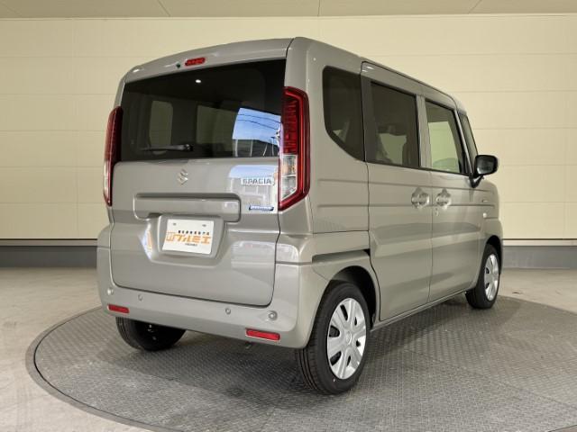 スペーシア ハイブリッドG 届出済未使用車 スズキセーフティサポート 両側スライドドア LEDライト スマートキー オートライト オートエアコン 電動格納ミラー 軽自動車(8枚目)