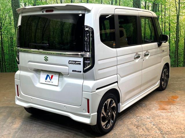スペーシアカスタム ハイブリッドXSターボ 届出済未使用車 メーカーOP9型ナビ 両側電動ドア 全周囲カメラ 衝突被害軽減システム レーダークルーズ Bluetooth フルセグ ハーフレザーシート コーナーセンサー スマートキー LEDヘッド(17枚目)