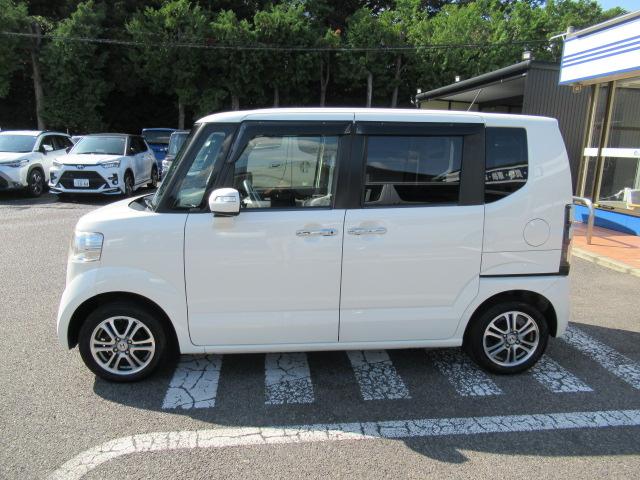 N-BOX G SSパッケージ 社外SDナビ 地デジTV Bカメラ スマートキー プッシュスタート オートエアコン 両側パワースライド 横滑り防止装置 純正14インチAW ウインカーミラー タイミングチェーン 車検2年 OBD診断済(13枚目)