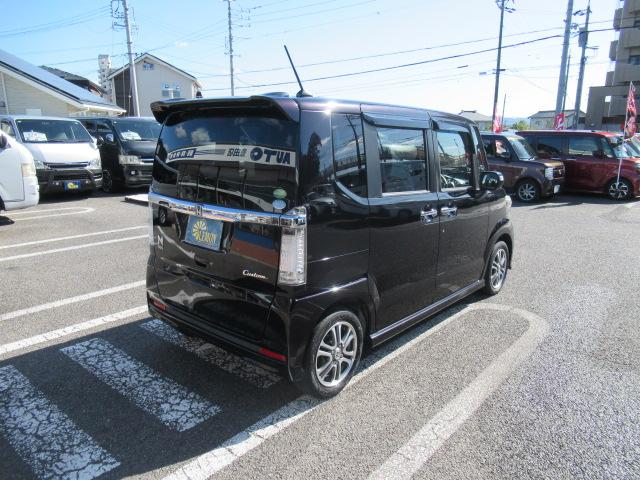 N-BOXカスタム G・Aパッケージ 8インチ純正SDナビ フルセグ Bカメラ Bluetooth スマートキー CTBA 両側パワースライド ETC ディスチャージ フォグ 純正14インチAW ウインカーミラー 車検2年付 OBD診断済(10枚目)