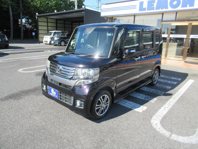 N-BOXカスタム G・Aパッケージ 8インチ純正SDナビ フルセグ Bカメラ Bluetooth スマートキー CTBA 両側パワースライド ETC ディスチャージ フォグ 純正14インチAW ウインカーミラー 車検2年付 OBD診断済(14枚目)