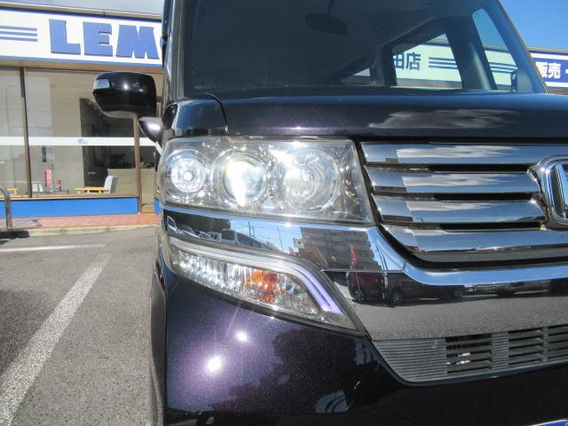 N-BOXカスタム G・Aパッケージ 8インチ純正SDナビ フルセグ Bカメラ Bluetooth スマートキー CTBA 両側パワースライド ETC ディスチャージ フォグ 純正14インチAW ウインカーミラー 車検2年付 OBD診断済(52枚目)