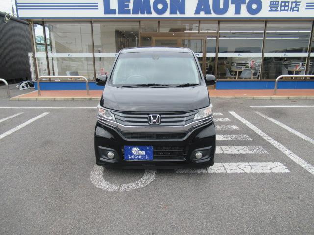 Ｎ－ＷＧＮカスタム Ｇ・ターボパッケージ　社外８インチＳＤナビ　フルセグＴＶ　Ｂカメラ　Ｂｌｕｅｔｏｏｔｈ　スマートキー　ＣＴＢＡ　ＥＴＣ　クルコン　パドルシフト　ハーフレザー　ディスチャージ　フォグ　純正１４インチＡＷ　車検Ｒ９年３月（7枚目）