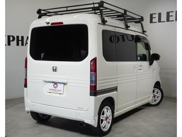 Ｎ－ＶＡＮ Ｌホンダセンシング　ユーザー様買取車両・ワンオーナー・ＥＳＢエアロ・Ｂ－ＭＵＤ１４インチアルミホイール・カロッツェリアナビ・柿本マフラー・ＴＡＦＲＥＱルーフキャリア・社外ＬＥＤテールランプ・クルコン・ドラレコ・ＥＴＣ（4枚目）