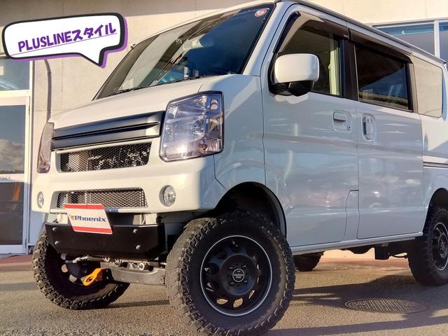 エブリイワゴン ＰＺターボ４ＷＤ★パワースライド★３５ＭＭリフトアップ★　★プラスラインバンパー★スキッドプレート★アルミホイール★Ｍ／Ｔタイヤ★黒革調シート★８型ナビ★フルセグ★バックカメラ★ベッドキット★リフトアップ★パワスラ★ＨＩＤライト★ＬＥＤフォグ★社外マフラー★（6枚目）