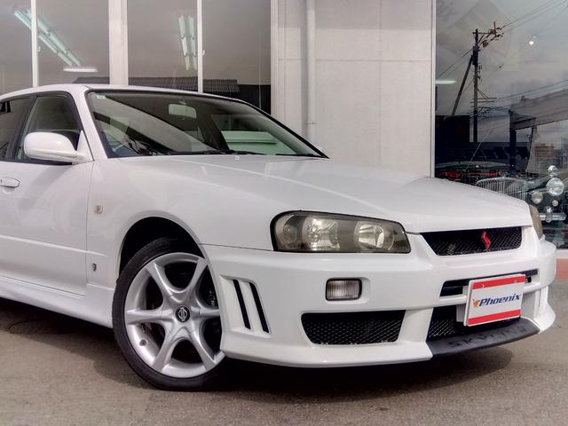 スカイライン 25GT-V★5速MT★後期型★HIDライト★フジツボマフラ 後期モデル★純正フルエアロ★HIDライト★純正17インチアルミ★フジツボマフラー★HICAS★キーレスキー★ネオストレート6★RB25エンジン★Bluetoothオーディオ★車検R8年9月★修復歴無★(12枚目)