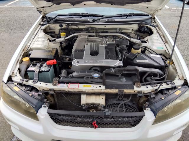スカイライン 25GT-V★5速MT★後期型★HIDライト★フジツボマフラ 後期モデル★純正フルエアロ★HIDライト★純正17インチアルミ★フジツボマフラー★HICAS★キーレスキー★ネオストレート6★RB25エンジン★Bluetoothオーディオ★車検R8年9月★修復歴無★(57枚目)