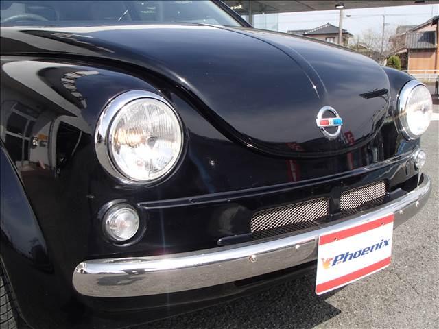 マーチ ハービー仕様★新品ホワイトレタータイヤ★メッキホイールカバー　カロッェリアナビ★地デジＴＶ★ＥＴＣ★スマートキー★プッシュスタート★ハービー仕様★新品ホワイトレタータイヤ★メッキホイールカバー★丸目ヘッドライト★メッキバンパーガード★ＥＴＣ★ウッドパネル★（4枚目）