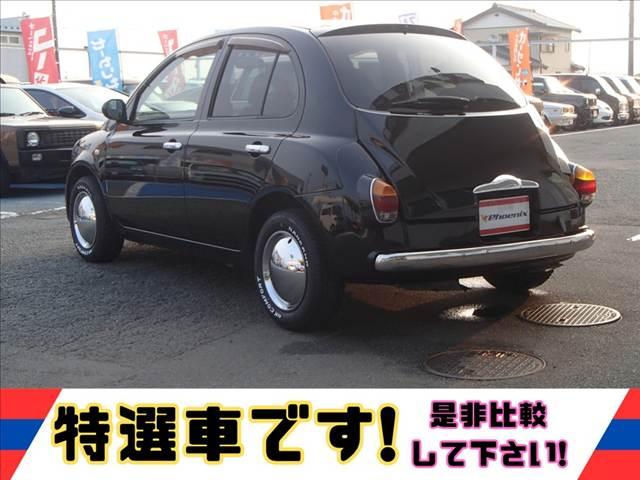 マーチ ハービー仕様★新品ホワイトレタータイヤ★メッキホイールカバー　カロッェリアナビ★地デジＴＶ★ＥＴＣ★スマートキー★プッシュスタート★ハービー仕様★新品ホワイトレタータイヤ★メッキホイールカバー★丸目ヘッドライト★メッキバンパーガード★ＥＴＣ★ウッドパネル★（6枚目）