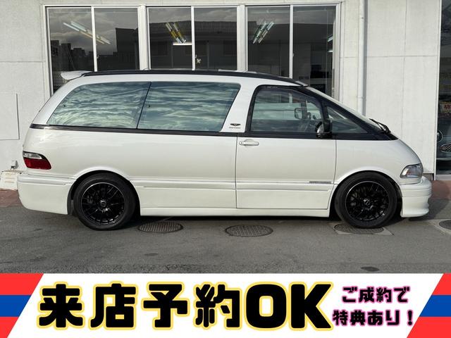 エスティマ ホワイトパールセレクション★スーパーチャージャー★４ＷＤ★　ツインムーンルーフ　社外フルエアロ＆ドアパネル　ＫＹＢショック　禁煙車　ＥＴＣ　バックカメラ　リヤヒーター　ＰＲＡＶＡアルミホイール　イージークロージャードア　キーレスキー　走行５．９万ｋｍ修復歴無（6枚目）