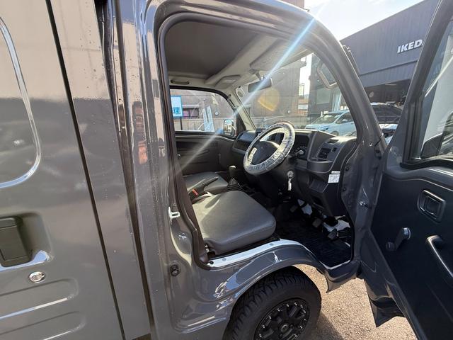 ハイゼットトラック ハイルーフ 禁煙車 5速MT4WD 新品エクストリームJアルミ 新品TOYOオープンカントリータイヤ 社外ナビTV バックカメラ ETC ラプター塗装(33枚目)