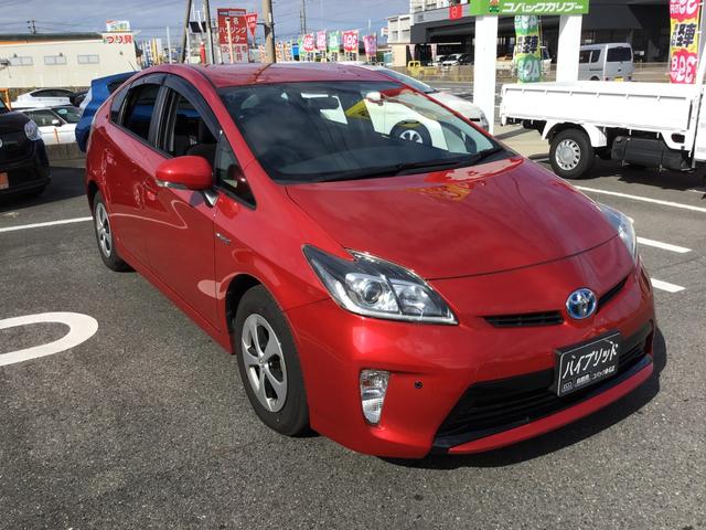 プリウス S 車検整備付 Bluetoothフルセグナビ バックカメラ フロントドライブレコーダー 純正コーナーセンサー ETC オートエアコン スマートキー・スペアキー付き(2枚目)