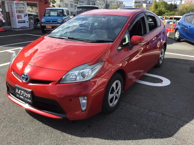 プリウス S 車検整備付 Bluetoothフルセグナビ バックカメラ フロントドライブレコーダー 純正コーナーセンサー ETC オートエアコン スマートキー・スペアキー付き(4枚目)