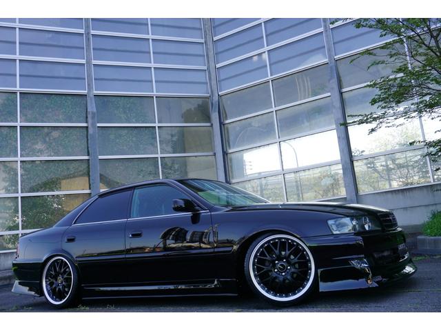 チェイサー ＬＢコンプ　新品フルエアロ　車高調１９ＡＷ　黒革調　後期ＭＴ（4枚目）