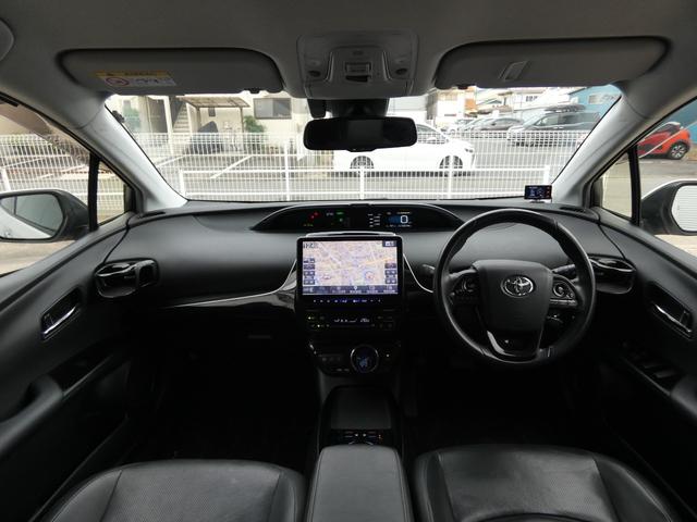 プリウス Aプレミアム アルパイン12型フローティングナビ モデリスタエアロ ADVAN18AW S-Rダウンサス 本革 レーダー探知機 シートヒーター&ベンチレーション 地デジ Bモニ ETC ドライブサポートイルミ(11枚目)