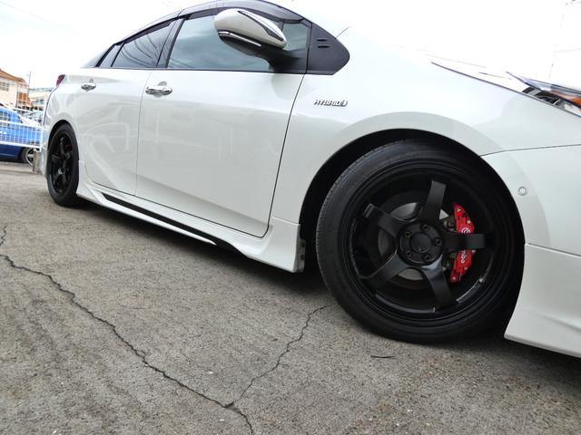 プリウス Aプレミアム アルパイン12型フローティングナビ モデリスタエアロ ADVAN18AW S-Rダウンサス 本革 レーダー探知機 シートヒーター&ベンチレーション 地デジ Bモニ ETC ドライブサポートイルミ(47枚目)