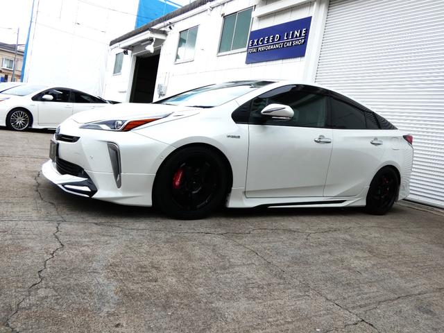 プリウス Aプレミアム アルパイン12型フローティングナビ モデリスタエアロ ADVAN18AW S-Rダウンサス 本革 レーダー探知機 シートヒーター&ベンチレーション 地デジ Bモニ ETC ドライブサポートイルミ(71枚目)