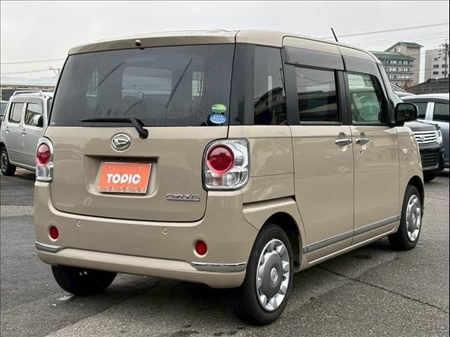 ムーヴキャンバス Ｇメイクアップリミテッド　ＳＡＩＩＩ　４ＷＤ／安全装備／衝突軽減ブレーキ／車線逸脱防止警報／オートライト／オートマチックハイビーム／７インチナビ／テレビ／全方位モニター／オートエアコン／シートヒーター／両側電動スライドドア／ＬＥＤヘッド（5枚目）