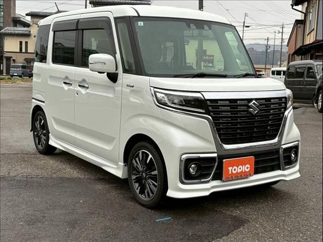 スペーシアカスタム ハイブリッドＸＳ　４ＷＤ／社外ナビ／テレビ／全方位モニター／オートエアコン／シートヒーター／充電用ＵＳＢチャージャー／クルーズコントロール／ＬＥＤヘッドライト／安全装備／衝突軽減ブレーキ／車線逸脱防止警報／ＬＥＤヘッド（2枚目）