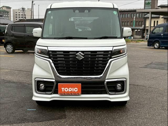 スペーシアカスタム ハイブリッドＸＳ　４ＷＤ／社外ナビ／テレビ／全方位モニター／オートエアコン／シートヒーター／充電用ＵＳＢチャージャー／クルーズコントロール／ＬＥＤヘッドライト／安全装備／衝突軽減ブレーキ／車線逸脱防止警報／ＬＥＤヘッド（3枚目）