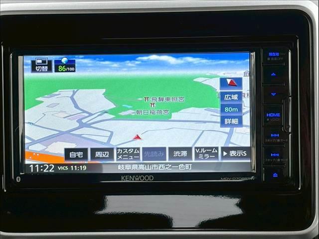 スペーシアカスタム ハイブリッドＸＳ　４ＷＤ／社外ナビ／テレビ／全方位モニター／オートエアコン／シートヒーター／充電用ＵＳＢチャージャー／クルーズコントロール／ＬＥＤヘッドライト／安全装備／衝突軽減ブレーキ／車線逸脱防止警報／ＬＥＤヘッド（8枚目）