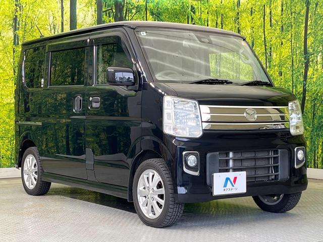 スクラムワゴン ＰＺターボ　電動スライドドア　ＳＤナビ　レーダーブレーキサポート　禁煙車　スマートキー　ＨＩＤヘッド　ＥＴＣ　オートライト　オートエアコン　純正１４インチアルミ　ステアリングスイッチ　電動格納ミラー（16枚目）