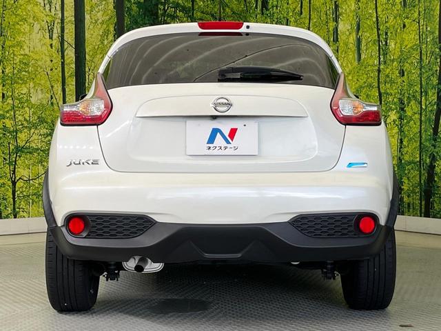 ジューク 15RX 純正ナビ バックカメラ 禁煙車 スマートキー HIDヘッド ETC オートライト オートエアコン Bluetooth再生 革巻きステアリング アイドリングストップ(15枚目)