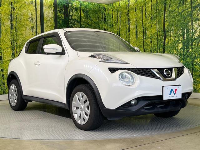 ジューク 15RX 純正ナビ バックカメラ 禁煙車 スマートキー HIDヘッド ETC オートライト オートエアコン Bluetooth再生 革巻きステアリング アイドリングストップ(16枚目)