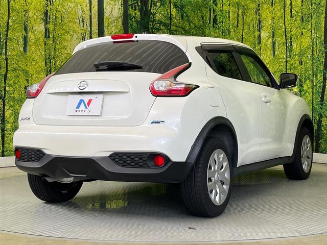 ジューク 15RX 純正ナビ バックカメラ 禁煙車 スマートキー HIDヘッド ETC オートライト オートエアコン Bluetooth再生 革巻きステアリング アイドリングストップ(17枚目)