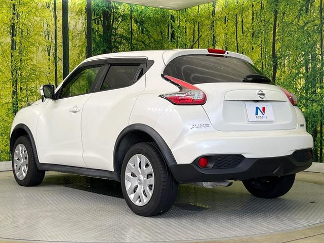 ジューク 15RX 純正ナビ バックカメラ 禁煙車 スマートキー HIDヘッド ETC オートライト オートエアコン Bluetooth再生 革巻きステアリング アイドリングストップ(26枚目)