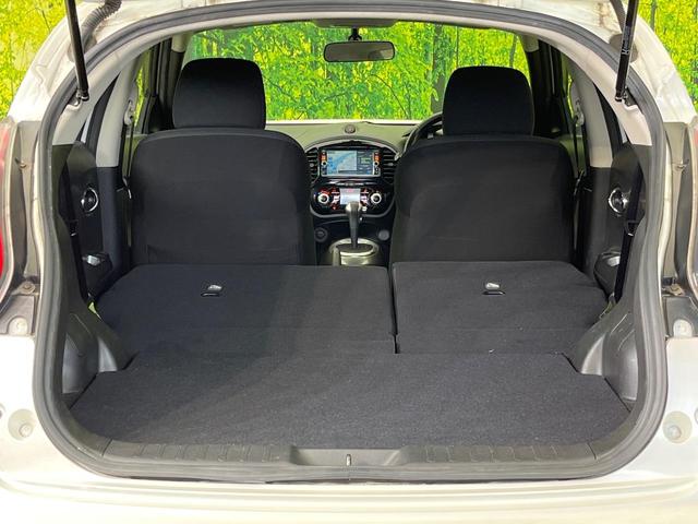 ジューク 15RX 純正ナビ バックカメラ 禁煙車 スマートキー HIDヘッド ETC オートライト オートエアコン Bluetooth再生 革巻きステアリング アイドリングストップ(50枚目)