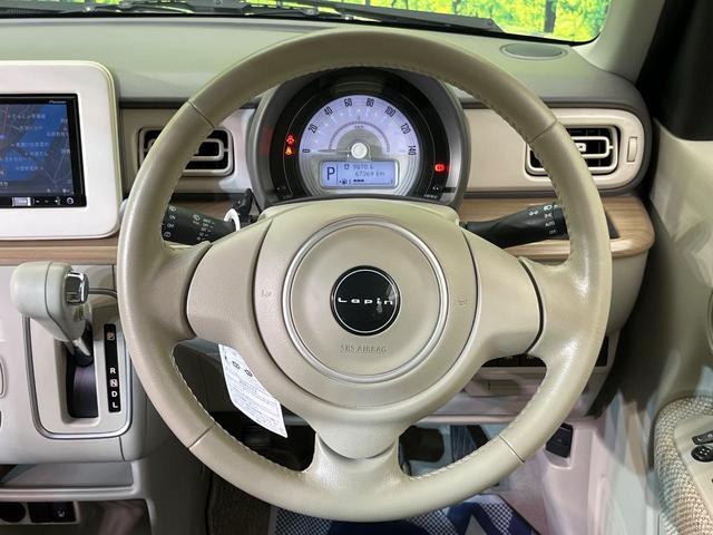 アルトラパン X SDナビ レーダーブレーキサポート 禁煙車 シートヒーター スマートキー HIDヘッド オートライト オートエアコン 純正14インチアルミ 革巻きステアリング アイドリングストップ 電動格納ミラー(11枚目)