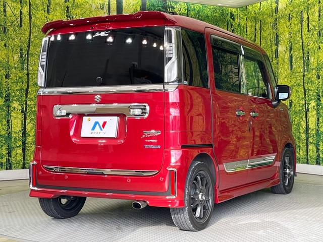 スペーシアカスタム ハイブリッドXSターボ 両側電動ドア 純正ナビ 全周囲カメラ セーフティサポート 禁煙車 ハーフレザーシート シートヒーター ドラレコ スマートキー LEDヘッド ETC クルコン オートハイビーム 車線逸脱警報(17枚目)