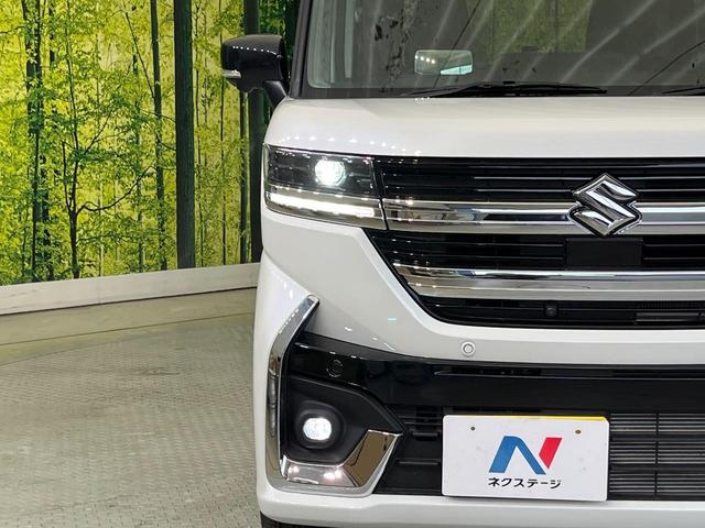 スペーシアカスタム ハイブリッドXSターボ 両側電動ドア 純正9インチナビ 全周囲カメラ セーフティサポート アダプティブクルーズ 禁煙車 シートヒーター ハーフレザーシート ドラレコ コーナーセンサー スマートキー LEDヘッド ETC(12枚目)