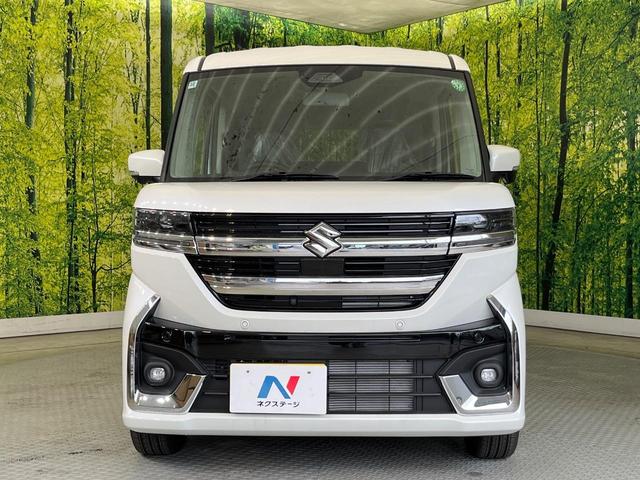 スペーシアカスタム ハイブリッドXS 届出済未使用車 両側電動ドア 純正9インチナビ 全周囲カメラ セーフティサポート アダプティブクルーズ シートヒーター ハーフレザーシート スマートキー LEDヘッド オートハイビーム(14枚目)