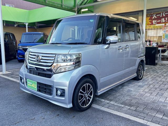 N-BOXカスタム G ターボSSパッケージ 車検8年9月 両側電動スライドドア アイドリングストップ カロッツェリアナビ スマートキー 電動格納ドアミラー アルミホイール ディスチャージヘッドライト ベンチシート 横滑り防止機能 保証あり(5枚目)