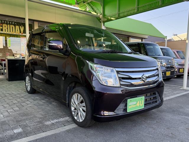 ワゴンＲ ＦＺ　車検２年　衝突被害軽減ブレーキ　スマートキー　アイドリングストップ　ＣＤオーディオ　電動格納ドアミラー　ポータブルナビ　アルミホイール　ベンチシート　横滑り防止機能　オートエアコン　パワーウインドウ（7枚目）