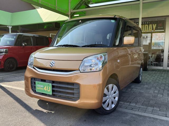 スペーシア Ｘ　車検９年１０月　片側電動スライドドア　スマートキー　衝突被害軽減ブレーキ　シートヒーター　全方位カメラ　純正ナビ　ＥＴＣ　アイドリングストップ　横滑り防止機能　電動格納ドアミラー　保証あり（4枚目）