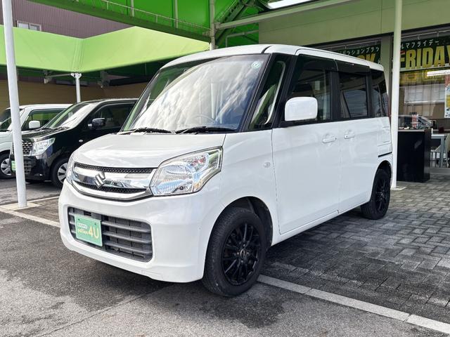 スペーシア Ｇリミテッド　車検２年　片側電動スライドドア　衝突被害軽減ブレーキ　スマートキー　シートヒーター　横滑り防止機能　電動格納ドアミラー　社外アルミホイール　セキュリティアラーム　ベンチシート　パナソニックナビ（5枚目）