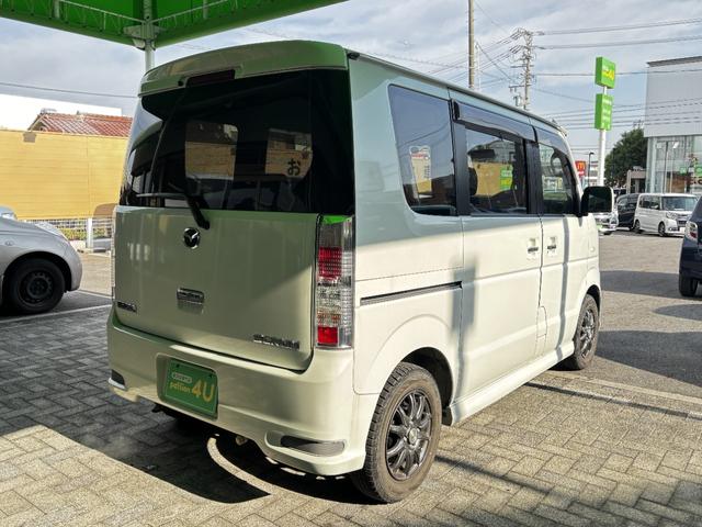 スクラムワゴン ＰＺターボ　車検２年　片側電動スライドドア　社外アルミホイール　電動格納ドアミラー　オートエアコン　パワーウインドウ　ケンウッドナビ　フォグランプ　ディスチャージヘッドライト　軽自動車　保証あり（8枚目）