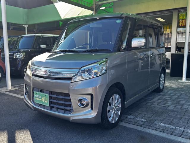 スペーシアカスタム ＸＳ　車検８年１１月　片側電動スライドドア　アイドリングストップ　光軸調整機能　電動格納ドアミラー　ディスチャージヘッドライト　三菱ナビ　アルミホイール　ベンチシート　オートエアコン　パワーウインドウ（5枚目）