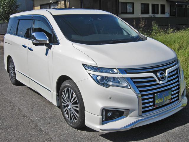エルグランド ＶＩＰ　メーカーオプション全装着車　エマージェンシーブレーキ車線逸脱防止支援インテリジェントクルーズ踏み間違い衝突防止Ｗサンルーフ５．１ｃｈＢＯＳＥサウンド後席プライベートシアタ黒本革シートＬＥＤ電動ステップ（3枚目）