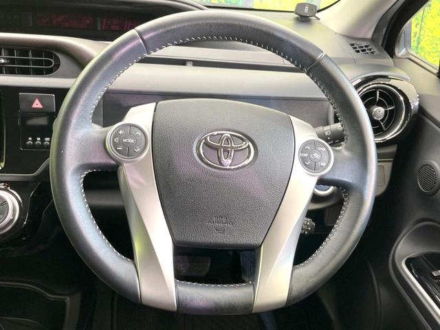 アクア G 純正SDナビ バックカメラ 衝突被害軽減システム 禁煙車 コーナーセンサー スマートキー LEDヘッド ビルトインETC オートハイビーム オートライト オートエアコン 純正15インチアルミ(11枚目)